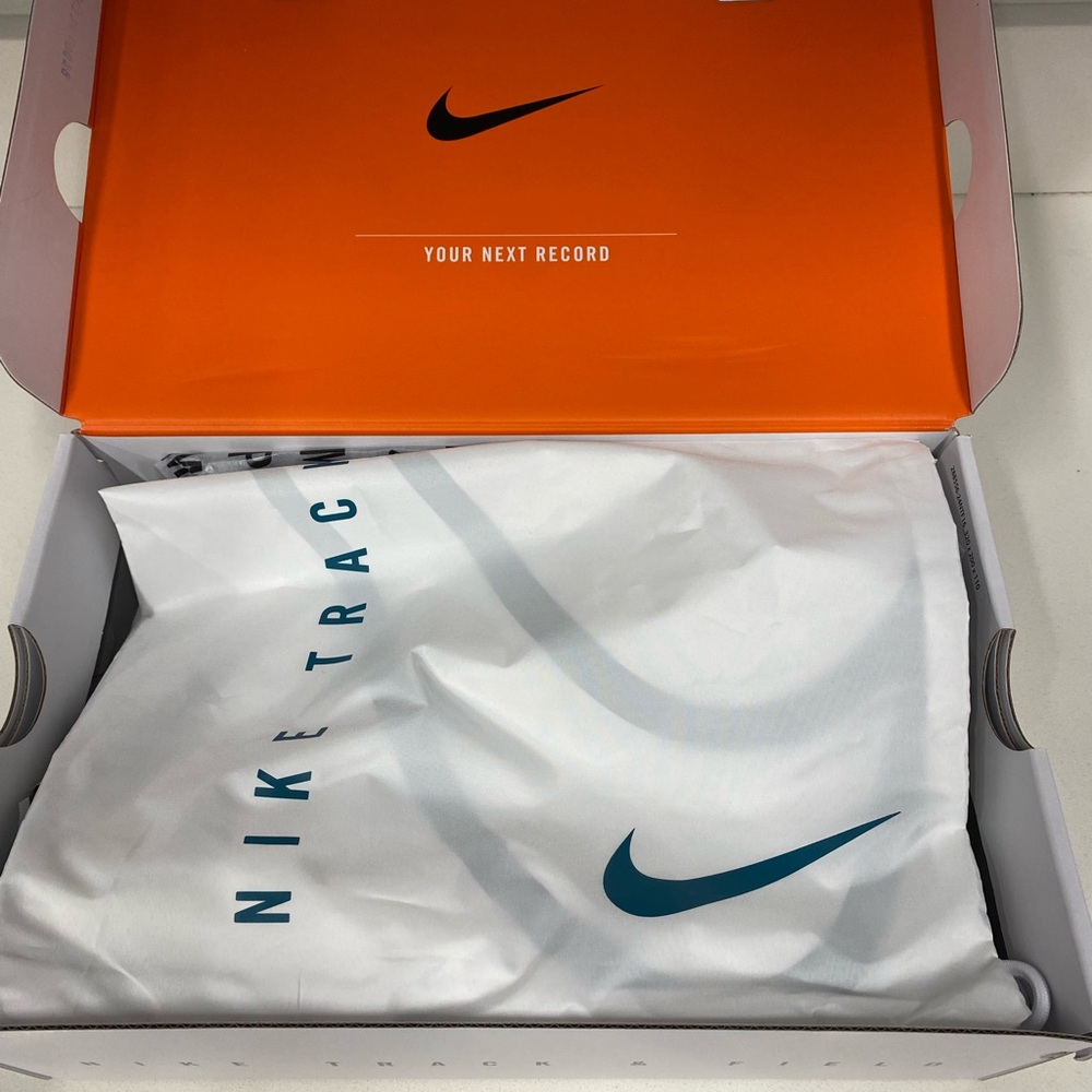 Nike White and Orange Track Shoes